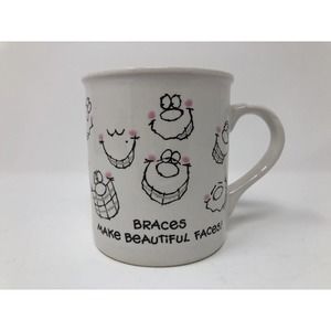 Braces Make Beautiful Faces Coffee Mug Cup Orthodontist DDS Tin Grin Smile Gift